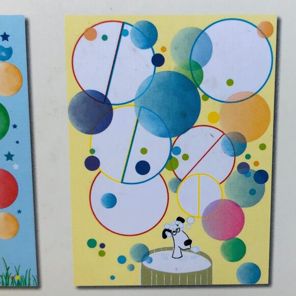 New in Box Djeco Collages Fish  Magic Circles Repositionable Stickers Age 3-6 🌼 - Picture 11 of 12